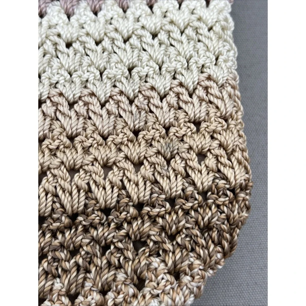 The Sak Riviera Beige Crochet Crossbody Bag Lined Boho Bohemian Summer Festival - Picture 8 of 16